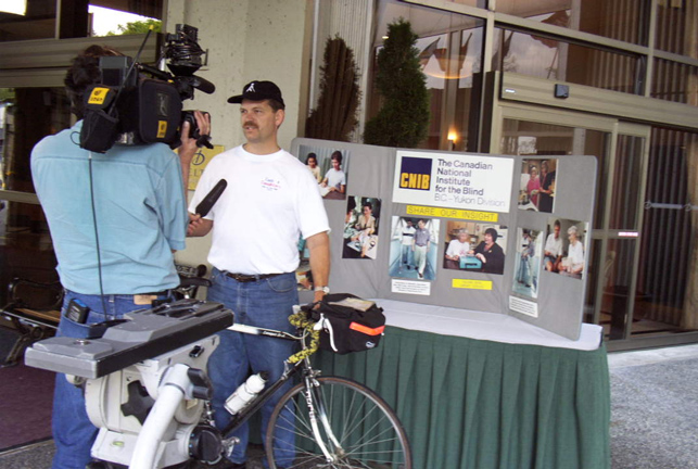 Kevin Gibson being interviewed by Shaw TV